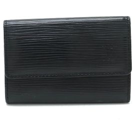Étui à clés en cuir Epi Louis Vuitton M63812 Noir