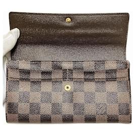 Louis Vuitton-Louis Vuitton Damier Portefeuille Sarah Wallet-Brown