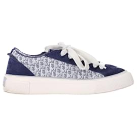 Dior-Dior Homme B33 Oblique Sneakers in Navy Blue Suede-Blue,Navy blue