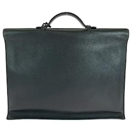 Hermès-Hermes Vintage Sac a Depeches 38 Briefcase Black-Black