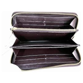 Louis Vuitton-Louis Vuitton Vernis Rayures Zippy Wallet M91717-Brown