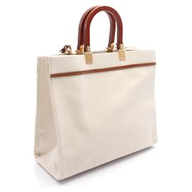 Fendi-Fendi Sunshine Medium Canvas Tote Bag-White
