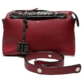 Fendi-Sac à main en cuir Fendi By The Way 8BL124A6CO-Rouge