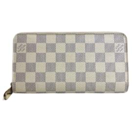 Louis Vuitton-Louis Vuitton Damier Azur Zippy Wallet-White