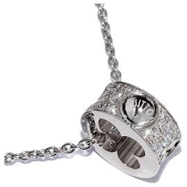 Louis Vuitton-Louis Vuitton Diamond Pendant Necklace Q93127-White