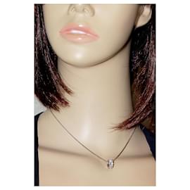 Louis Vuitton-Louis Vuitton Diamond Pendant Necklace Q93127-White