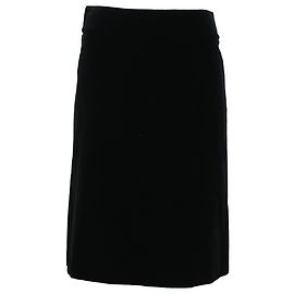 Gonna midi A-line Alexander Mcqueen in velluto nero Nero