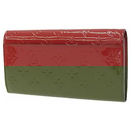 Louis Vuitton-Louis Vuitton Monogram Vernis Sarah Long Wallet M90489-Red