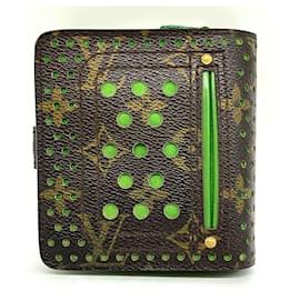Louis Vuitton-Louis Vuitton Monogram Canvas Compact Zip Wallet-Green