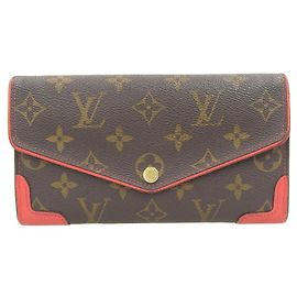 Louis Vuitton Monogram Sarah Retiro Langbörse Rot