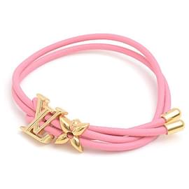 Louis Vuitton-Louis Vuitton Leather Bracelet LV Bloom M0975Z-Pink