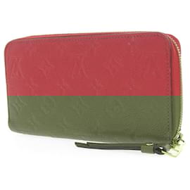 Louis Vuitton-Louis Vuitton Monogram Empreinte Zippy Wallet Long Wallet-Red