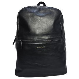 Autre Marque  Common Projects Logo Backpack in Black Calfskin Leather Black