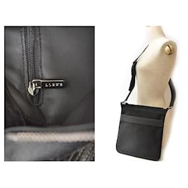 Loewe-Loewe Coated Canvas Shoulder/Messenger Bag Black-Black