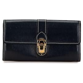 Louis Vuitton-Louis Vuitton Leather Long Wallet-Blue