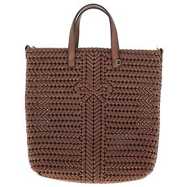 Bolsa tote Neeson Anya Hindmarch em couro de cabra marrom Marrom Vermelho
