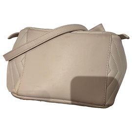 Mochila Joe Saint Laurent em couro de cordeiro creme Branco Cru