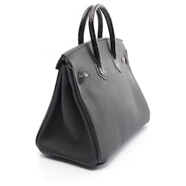 Hermès-Hermes Birkin 25 Touch Handbag Togo Alligator-Black