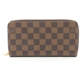 Louis Vuitton-Louis Vuitton Damier Ebene Zippy Wallet N41661-Brown