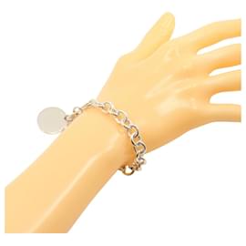 Tiffany & Co-Pulseira de tag oval em prata 925 Tiffany & Co-Prata,Metálico