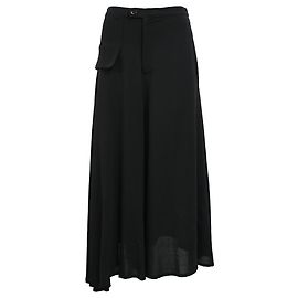 Yohji Yamamoto Layered Pants in Black Wool Black