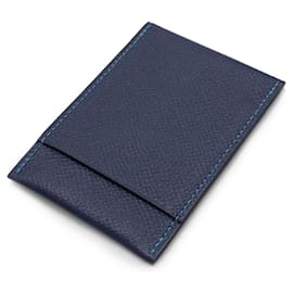Hermès-Hermes MC2 Leather Card Case Blue-Blue
