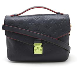 Louis Vuitton-Louis Vuitton Monogram Empreinte Pochette Metis MM Handbag M44071-Red
