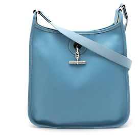 Hermès Borsa a Spalla in Pelle Hermes Vespa PM Blu Jeans Blu