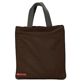 Prada-Prada Nylon Tote Bag Brown Gray-Brown