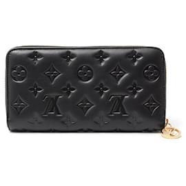 Louis Vuitton-Louis Vuitton Zippy Wallet Embossed Lambskin Black M81510-Black