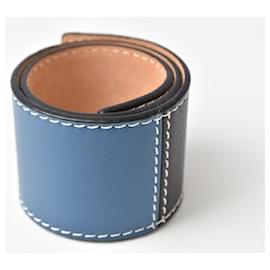 Loewe-Loewe Leather Bracelet/Bangle Anagram Black/Blue-Black