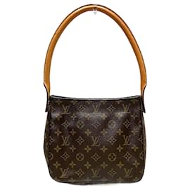 Louis Vuitton-Louis Vuitton Looping MM Monogram Shoulder Bag-Brown