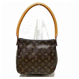 Louis Vuitton-Louis Vuitton Looping MM Monogram Shoulder Bag-Brown