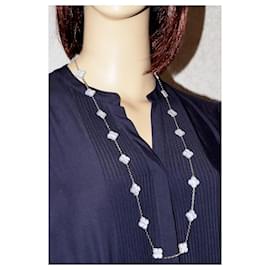 Van Cleef & Arpels-Van Cleef & Arpels K18WG White Chalcedony Pendant Necklace VCARD80900-White
