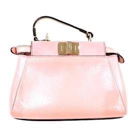 Fendi-Sac à bandoulière en cuir Fendi Micro Peekaboo 8M0355-Rose