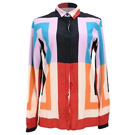 Etro Patterned Long-Sleeve Shirt in Multicolor Polyester Multiple colors