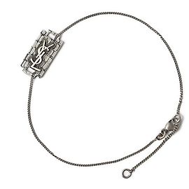 Yves Saint Laurent Saint Laurent Unisex Vintage Silver Bangle/Bracelet Silvery Metallic