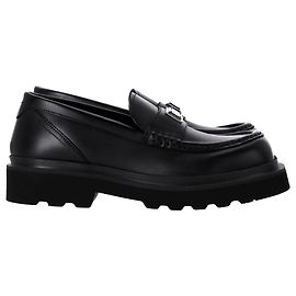 Mocassins City Trek Logo Dolce & Gabbana en cuir noir Noir
