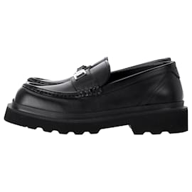 Dolce & Gabbana-Dolce & Gabbana City Trek Logo Loafers in Black Leather-Black