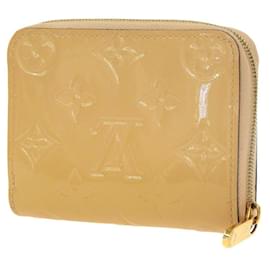 Louis Vuitton-Louis Vuitton Monogram Vernis Zippy Coin Purse M90203-Brown,Beige