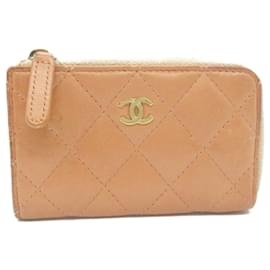 Chanel-Chanel Lambskin Matelasse Coin Case-Pink