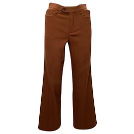 Chloé Flared Leg in Brown Wool Brown