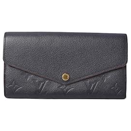 Louis Vuitton-Louis Vuitton Monogram Empreinte Leather Sarah Wallet-Blue