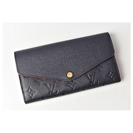 Louis Vuitton-Louis Vuitton Monogram Empreinte Leather Sarah Wallet-Blue