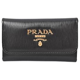 Prada-Prada Leather/Metal Key Case/Key Holder 1PG222-Black