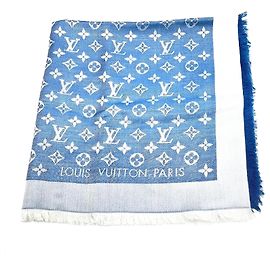 Sciarpa in denim Monogram Louis Vuitton M74019 Blu