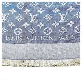 Louis Vuitton-Louis Vuitton Monogram Denim Shawl M74019-Blue