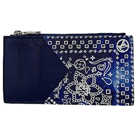 Louis Vuitton-Louis Vuitton Bandana Coin Card Holder M81432-Blue