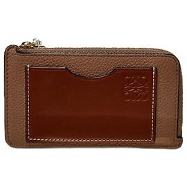 Loewe Leather Card Case Brown
