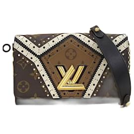 Louis Vuitton-Louis Vuitton Monogram Leather Twist Chain Shoulder Bag M62872-Black